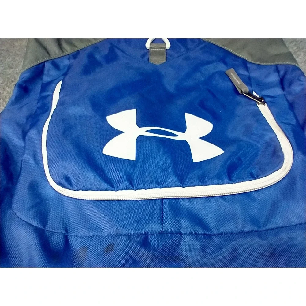 Under Armour Drawstring Sackpack Royal Blue Grey Cinch Bag Backpack Gym Sport